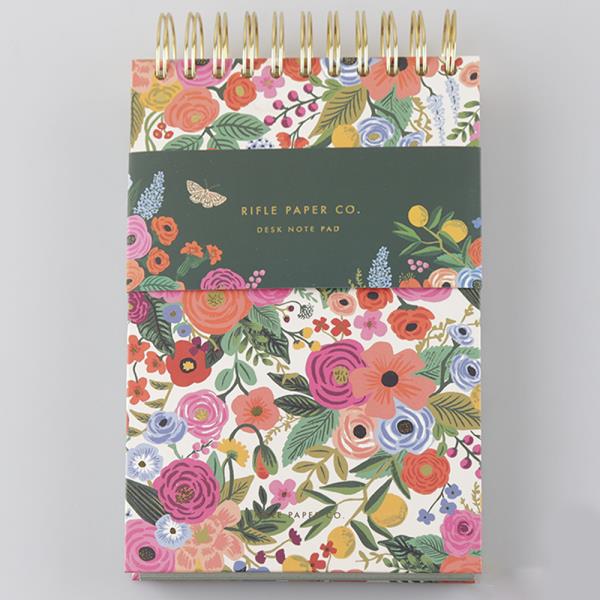FLOWER LINED DESK NOTE PAD BOOK