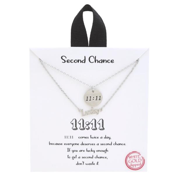 18K GOLD RHODIUM DIPPED SECOND CHANCE NECKLACE