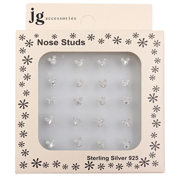 CZ STERLING SILVER NOSE STUD SET