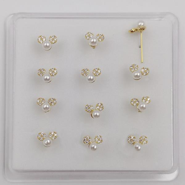 PEARL CZ STERLING SILVER NOSE STUD SET