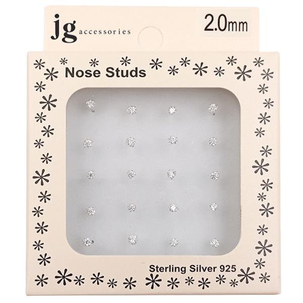 CZ STERLING SILVER NOSE STUD SET