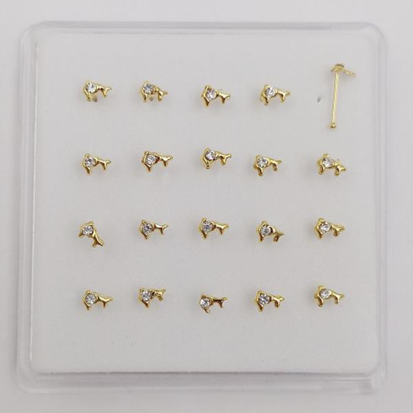 DOLPHIN CZ STERLING SILVER NOSE STUD SET