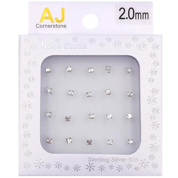 CZ STERLING SILVER NOSE STUD SET