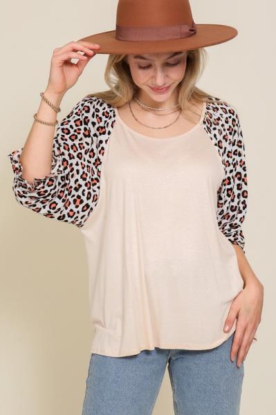 ($9.50/EA X 6 PCS) LSLV ROUND NECK MULTI PRINT TOP