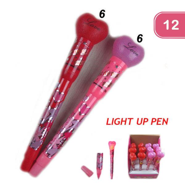 HEART LIGHT UP PEN (12 UNITS)