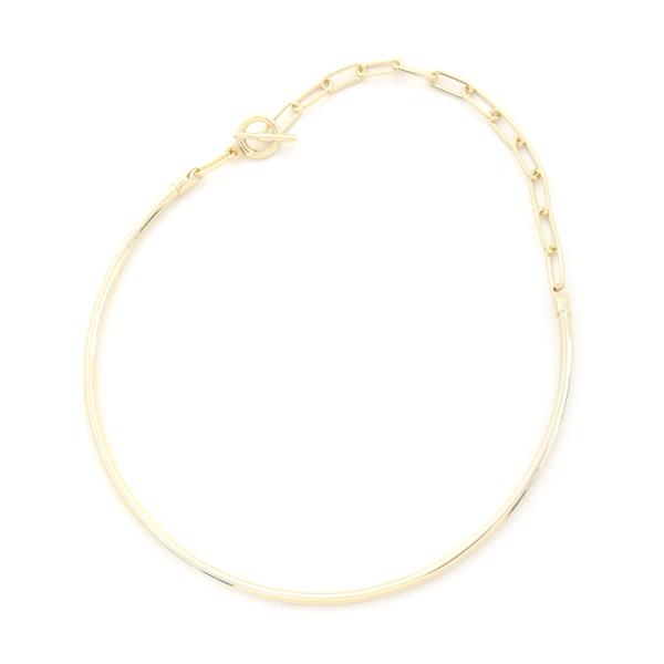 SODAJO METAL TOGGLE CLASP OVAL LINK GOLD DIPPED NECKLACE