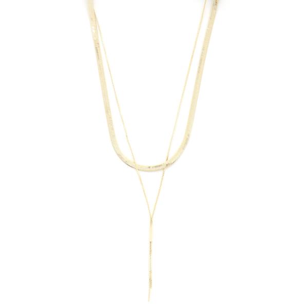 SODAJO METAL LAYERED GOLD DIPPED NECKLACE