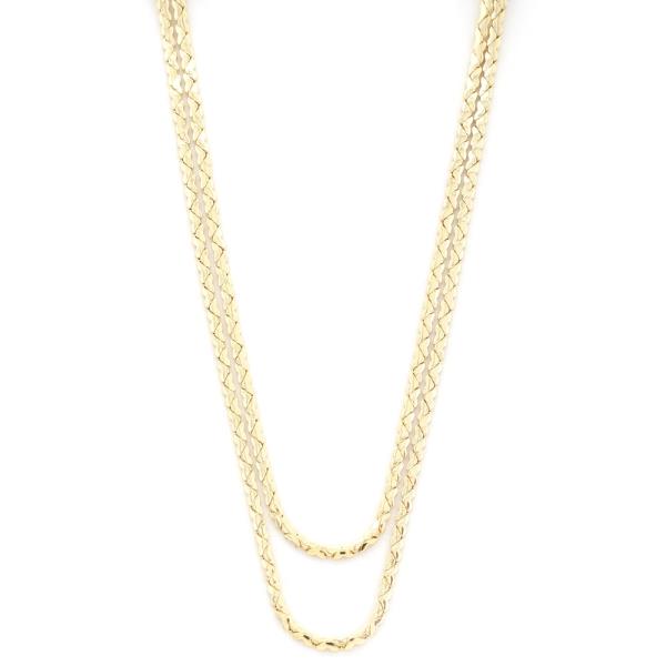 SODAJO HEART SHAPE PATTERN GOLD DIPPED LAYERED NECKLACE