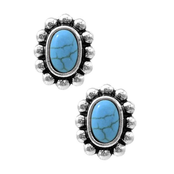 WESTERN TQ POST STUD EARRINGS