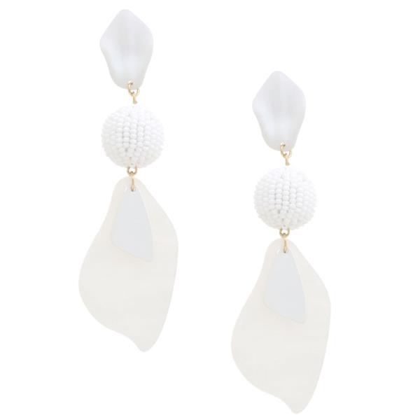 3 TIER SEED BEAD DANGLE EARRING