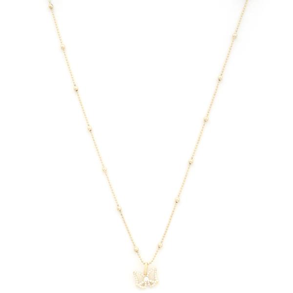 SODAJO DAINTY BUTTERFLY CHARM GOLD DIPPED NECKLACE