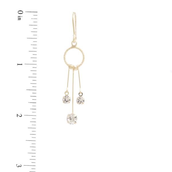 SODAJO CZ GOLD DIPPED EARRING