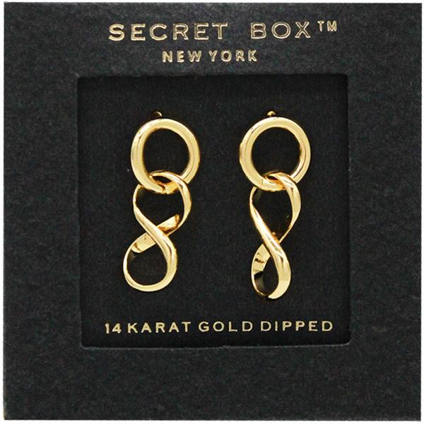 SECRET BOX GOLD DIPPED SWIRL EARRING