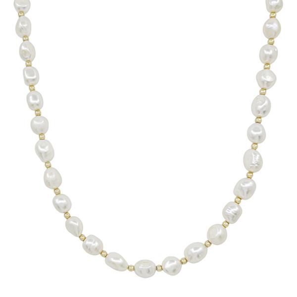FRESHWATER PEARL CCB ACCENT SHORT NECKLACE