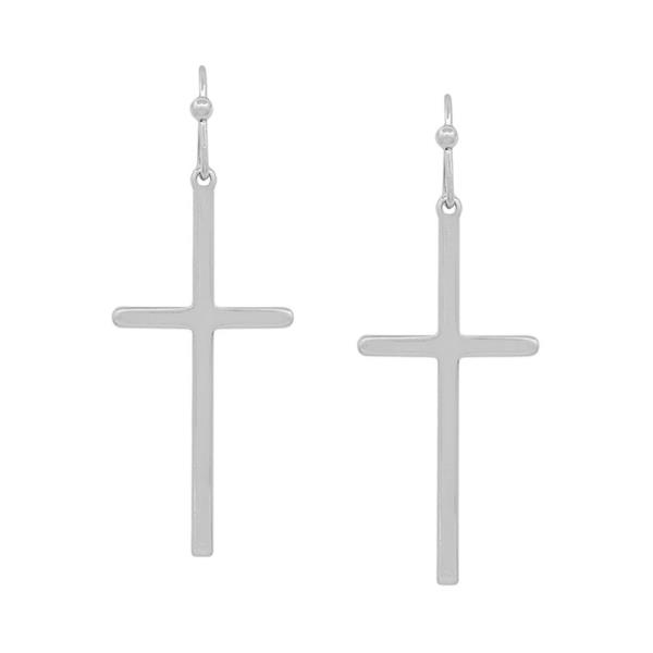 1 CROSS METAL EARRINGS