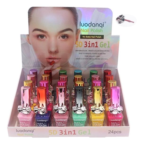 LUODANQI NAIL POLISH 5D 3 IN 1 GEL (24 UNITS)