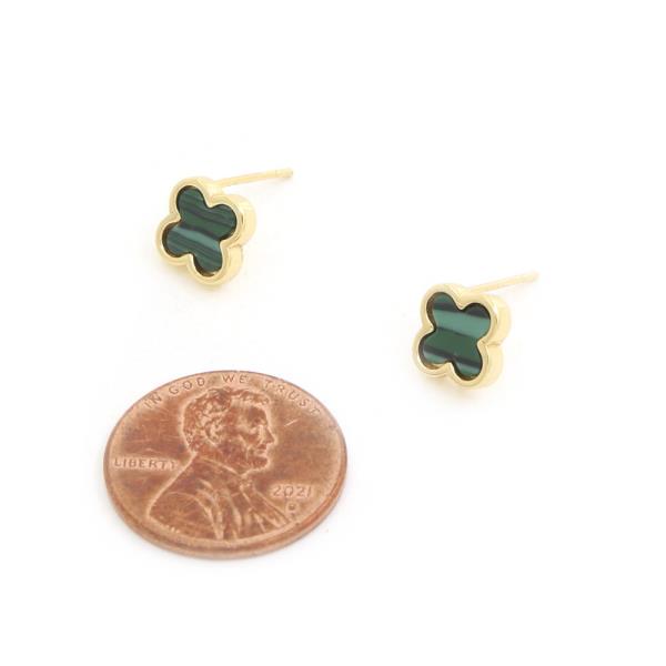 DAINTY CLOVER GOLD DIPPED EARRING