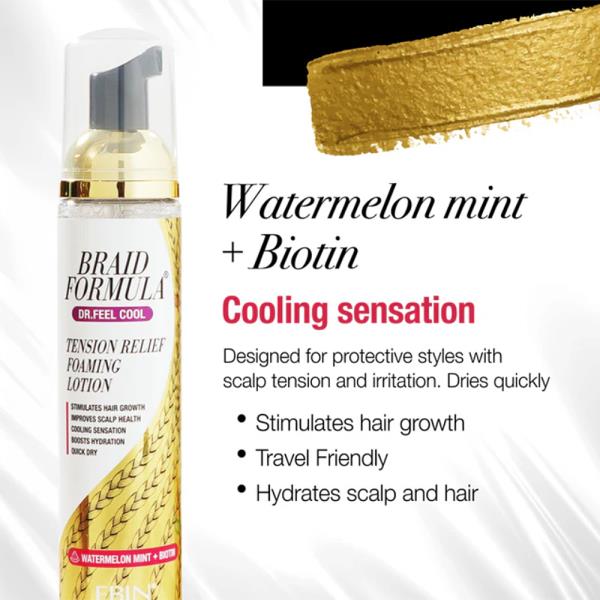 DR FEEL COOL TENSION RELIEF FOAMING LOTION WATERMELON MINT BIOTIN 100ML