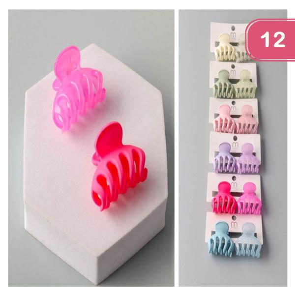 MIX FRENCH CLAW HAIR CLIPS (12 UNITS)