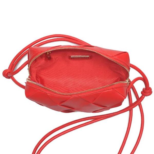 WOVEN KNOTTED STRAP KENNEDY CROSSBODY BAG