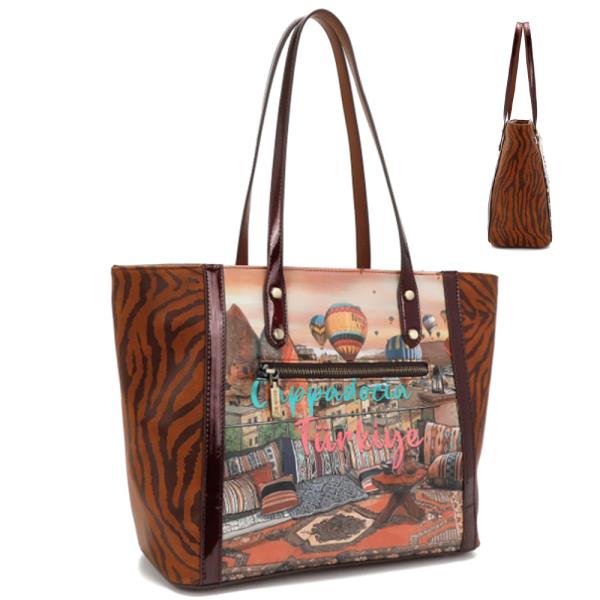 NICOLE LEE HEAVEN ON EARTH SHOPPER TOTE BAG