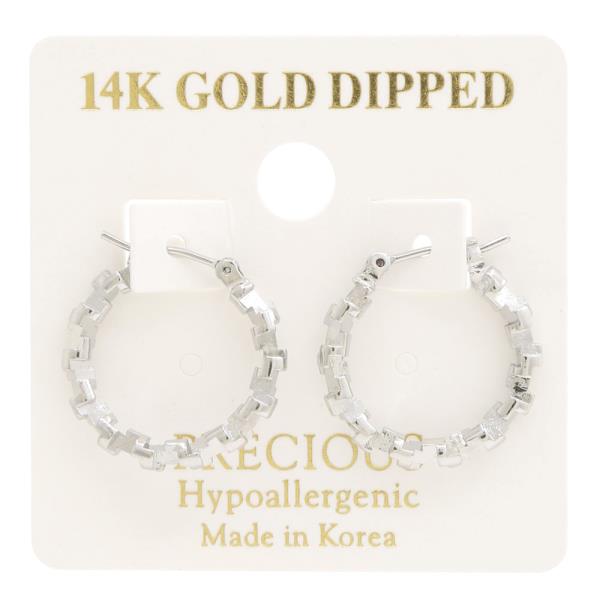 14K GOLD DIPPED HOOP EARRING