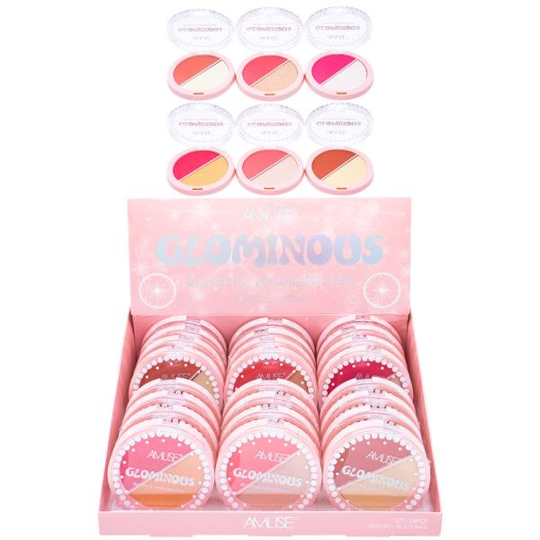 GLOMINOUS BLUSH AND HIGHLIGHTER (24 UNITS)