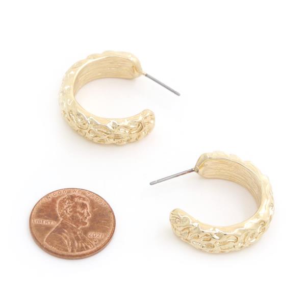 SODAJO OPEN HOOP GOLD DIPPED EARRING