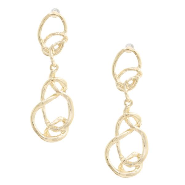 SODAJO ABSTRACT SHAPE GOLD DIPPED EARRING