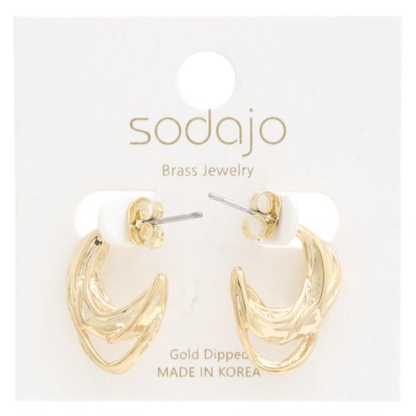 SODAJO METAL GOLD DIPPED EARRING