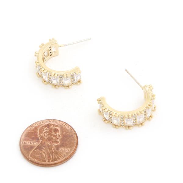 SODAJO CZ OPEN CIRCLE GOLD DIPPED EARRING