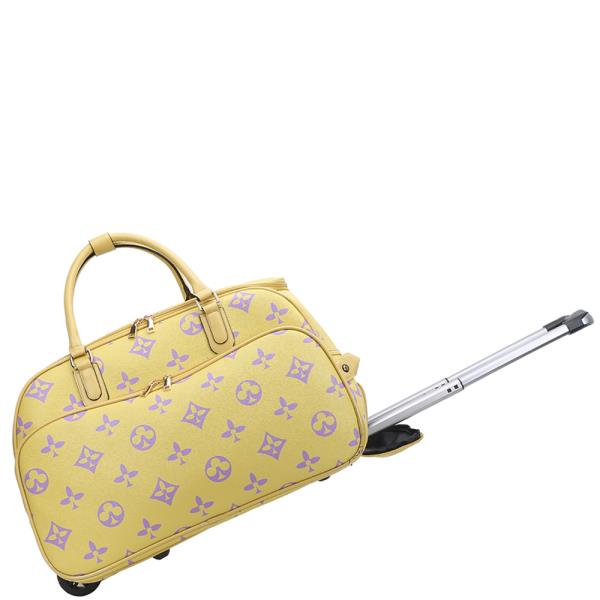 PRINTED HANDLE TRAVEL ROLLER BAG