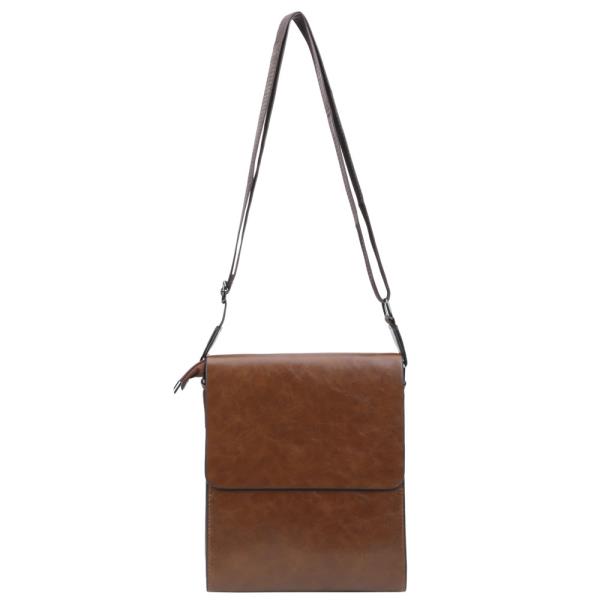 FAUX LEATHER RECTANGLE CROSSBODY BAG