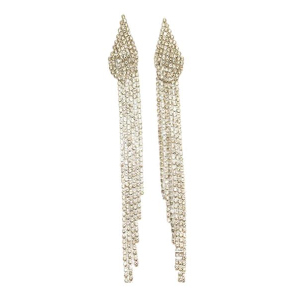 RHINESTONE FRINGE BRIDAL & PARTY EARRING