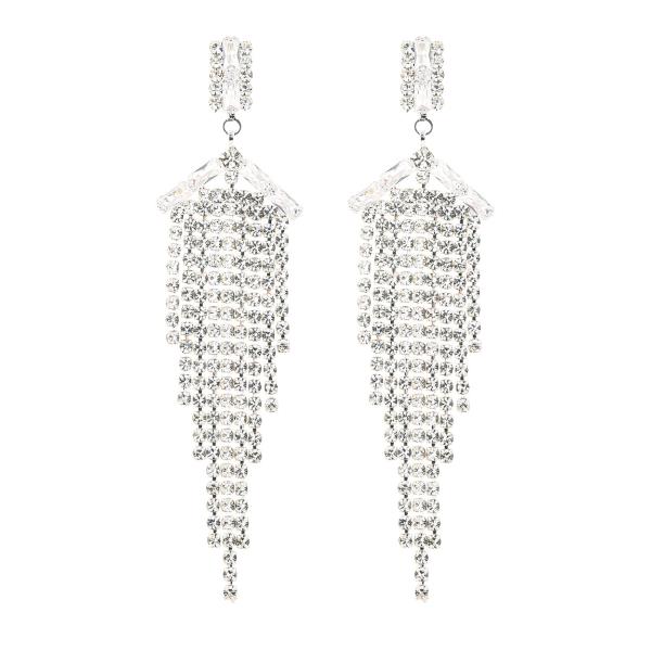 RHINESTONE DANGLE EARRING