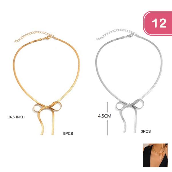 BOW NECKLACE (12 UNITS)