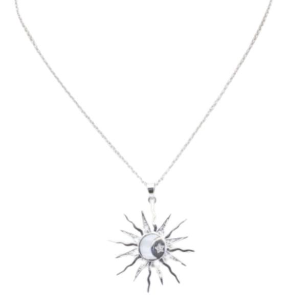 CZ SUN PENDANT NECKLACE