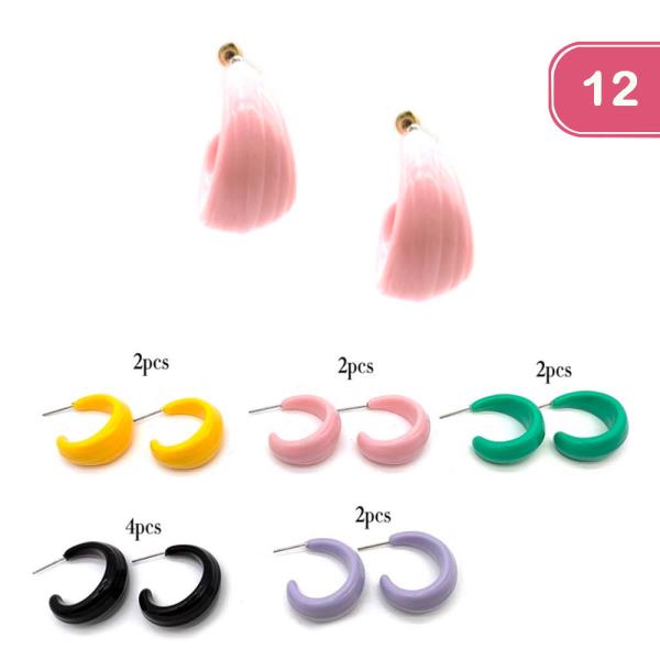 CHUNKY HOOP EARRING (12 UNITS)