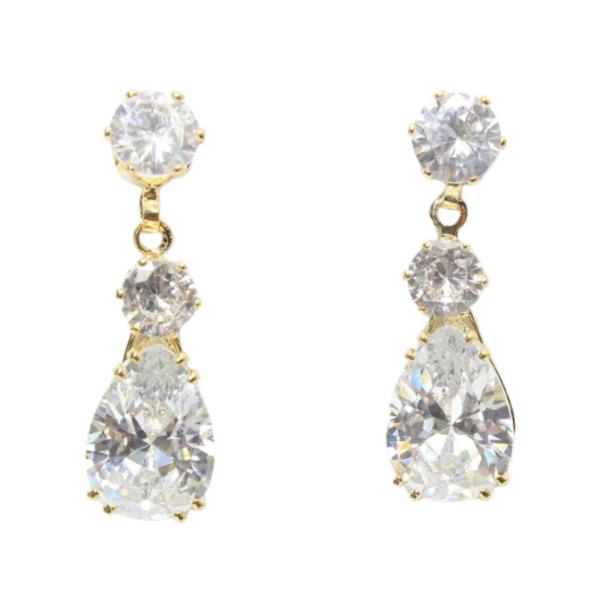 CRYSTAL RHINESTONE BRIDAL DANGLE EARRING