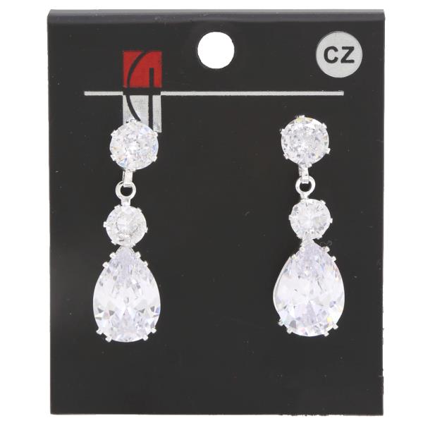 CRYSTAL RHINESTONE BRIDAL DANGLE EARRING