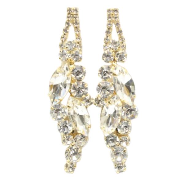 CRYSTAL RHINESTONE BRIDAL PARTY DANGLE EARRING