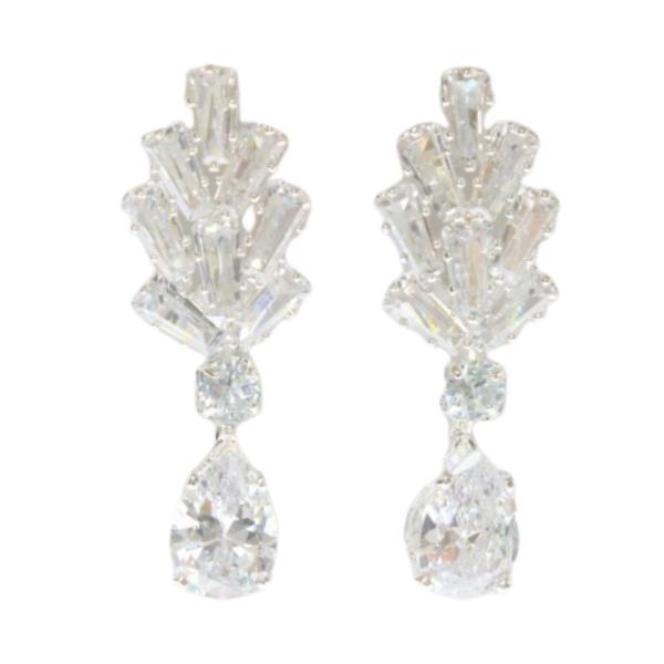 CRYSTAL RHINESTONE BRIDAL PARTY DANGLE EARRING