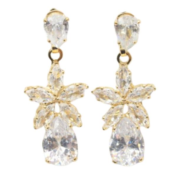 CRYSTAL RHINESTONE BRIDAL PARTY DANGLE EARRING