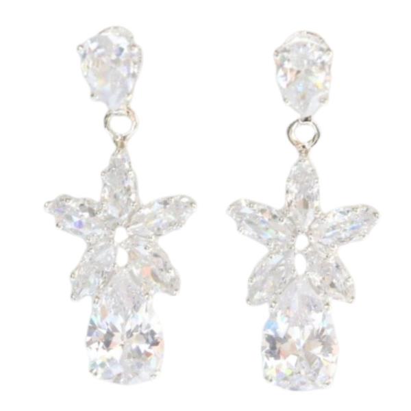 CRYSTAL RHINESTONE BRIDAL PARTY DANGLE EARRING