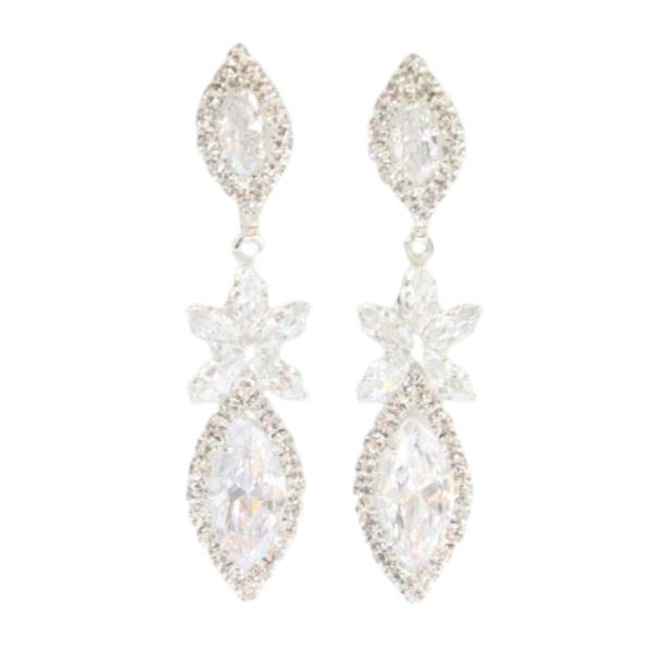 CRYSTAL RHINESTONE BRIDAL PARTY DANGLE EARRING