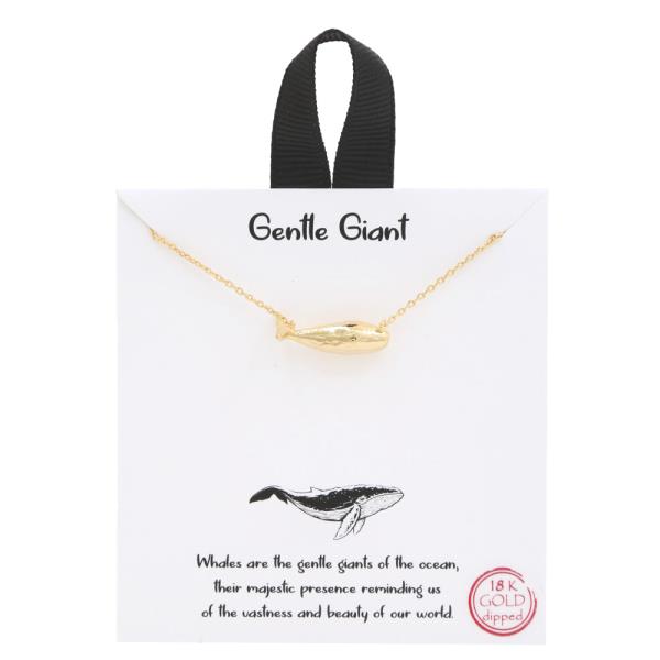 18K GOLD RHODIUM DIPPED GENTLE GIANT NECKLACE