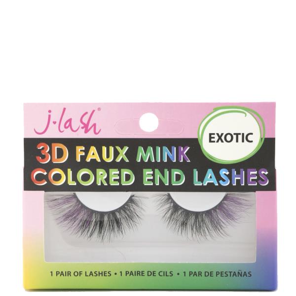 J LASH 3D FAUX MINK COLORED END LASHES