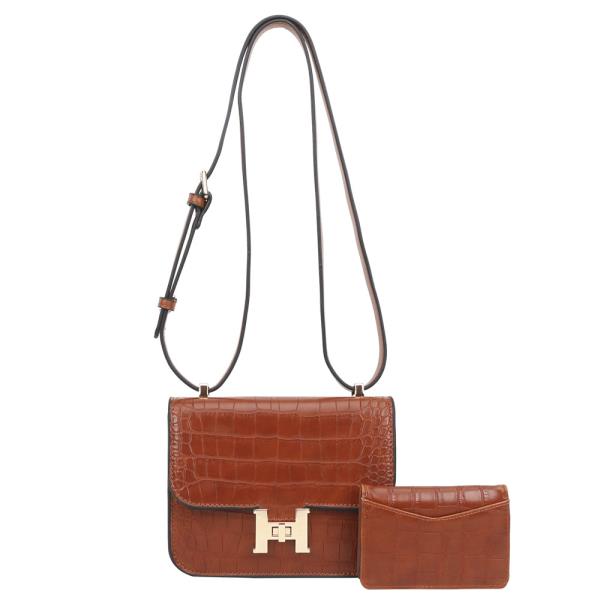 H BUCKLE CROSSBODY BAG WITH WALLET