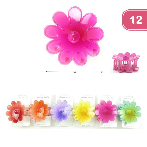 FLOWER HAIR CLIP (12 UNITS)