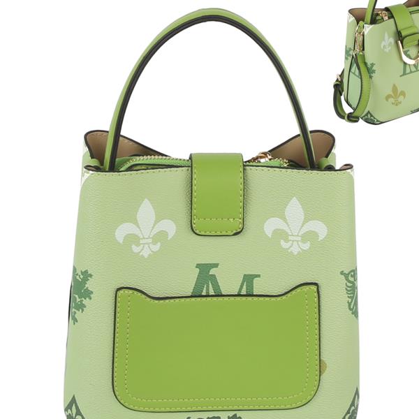 2IN1 PRINTED CHIC HANDLE SATCHEL W WALLET SET